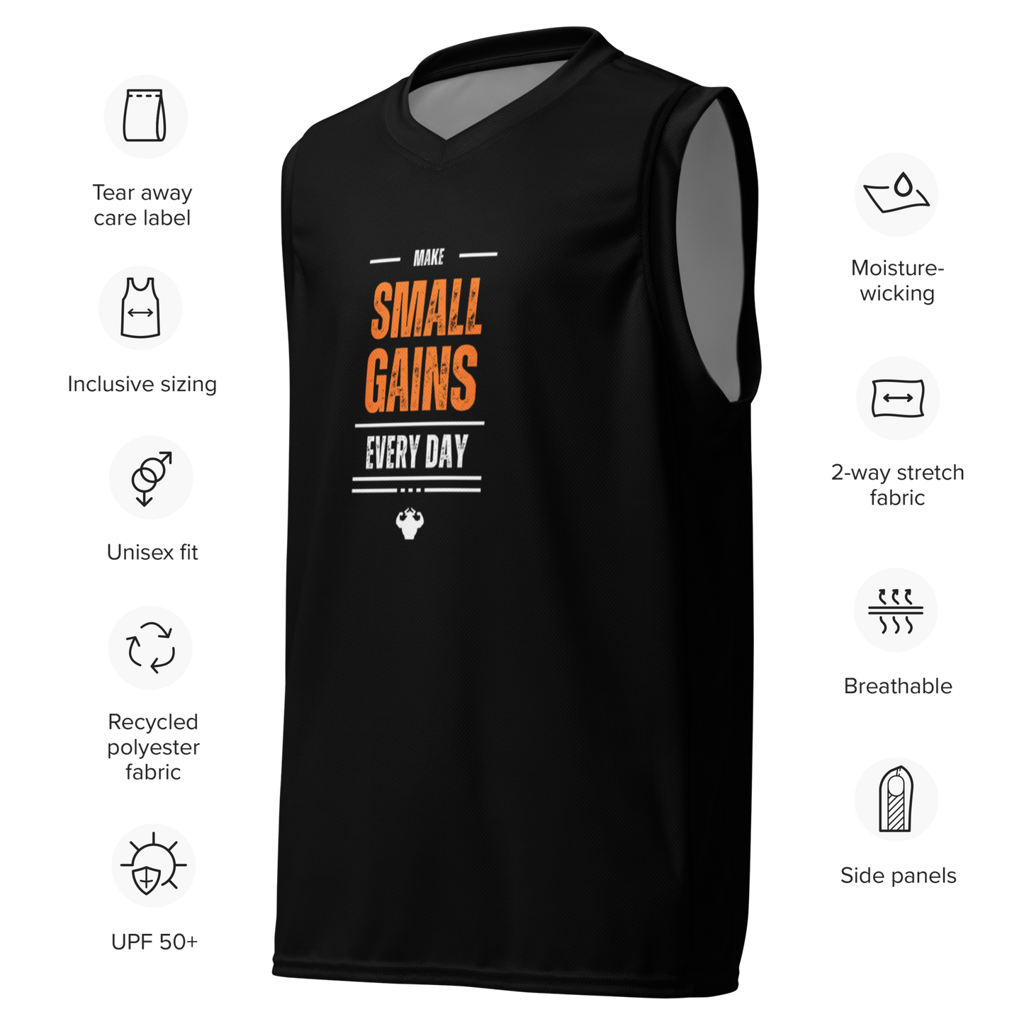 Make Small Gains Every Day - Basketball Jersey