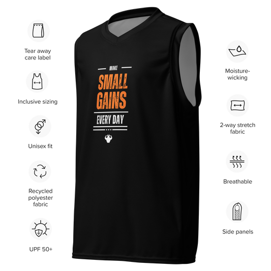 Make Small Gains Every Day -  Basketball Jersey  - Strong and Humble Apparel