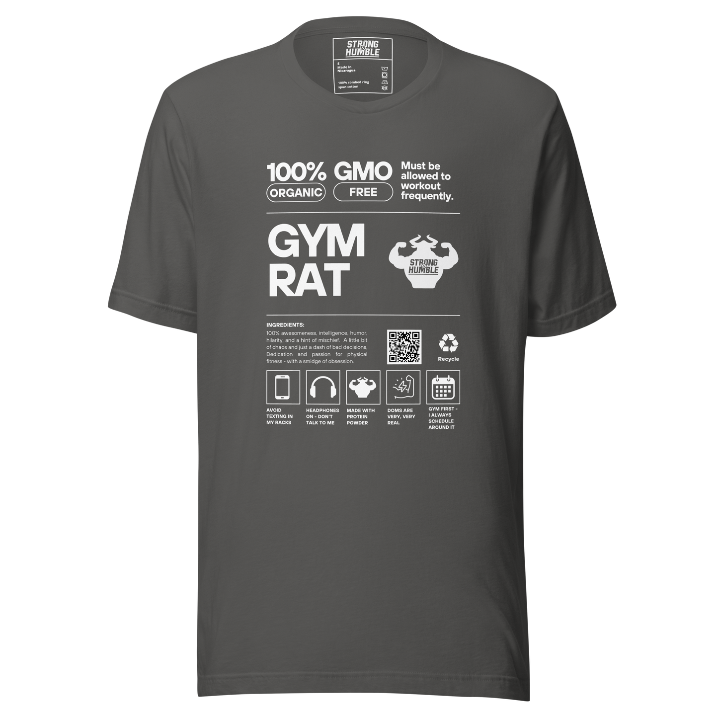 Gym Rat T-shirt - Strong and Humble Apparel