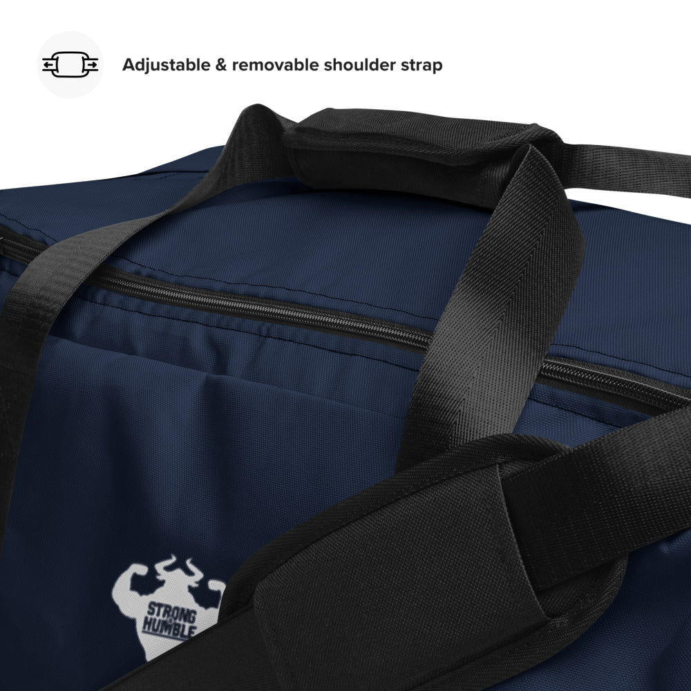 Strong and Humble Classic Log Gym Bag (Navy)  - Strong and Humble Apparel