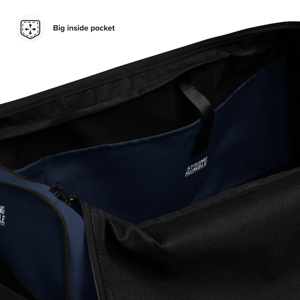 Strong and Humble Classic Log Gym Bag (Navy)  - Strong and Humble Apparel