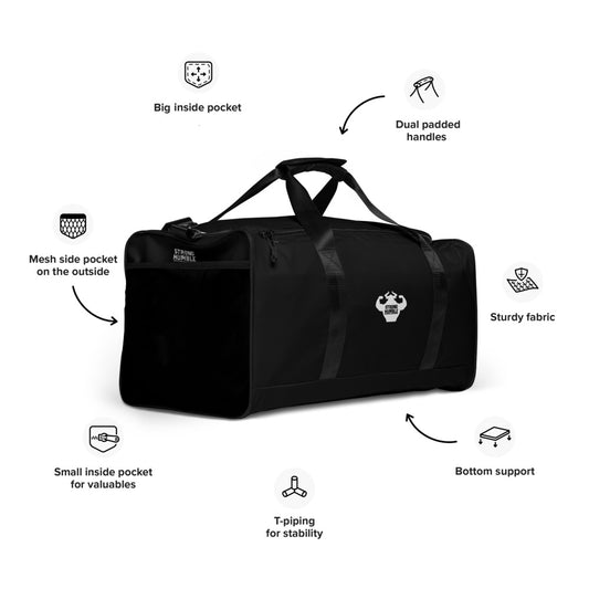 Strong and Humble Classic Logo Gym Bag (Black)  - Strong and Humble Apparel