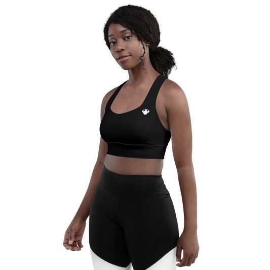 Strong and Humble Black Longline Sports Bra - Strong and Humble Apparel