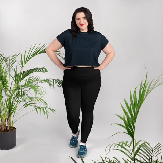 Black Plus Size Leggings  - Strong and Humble Apparel