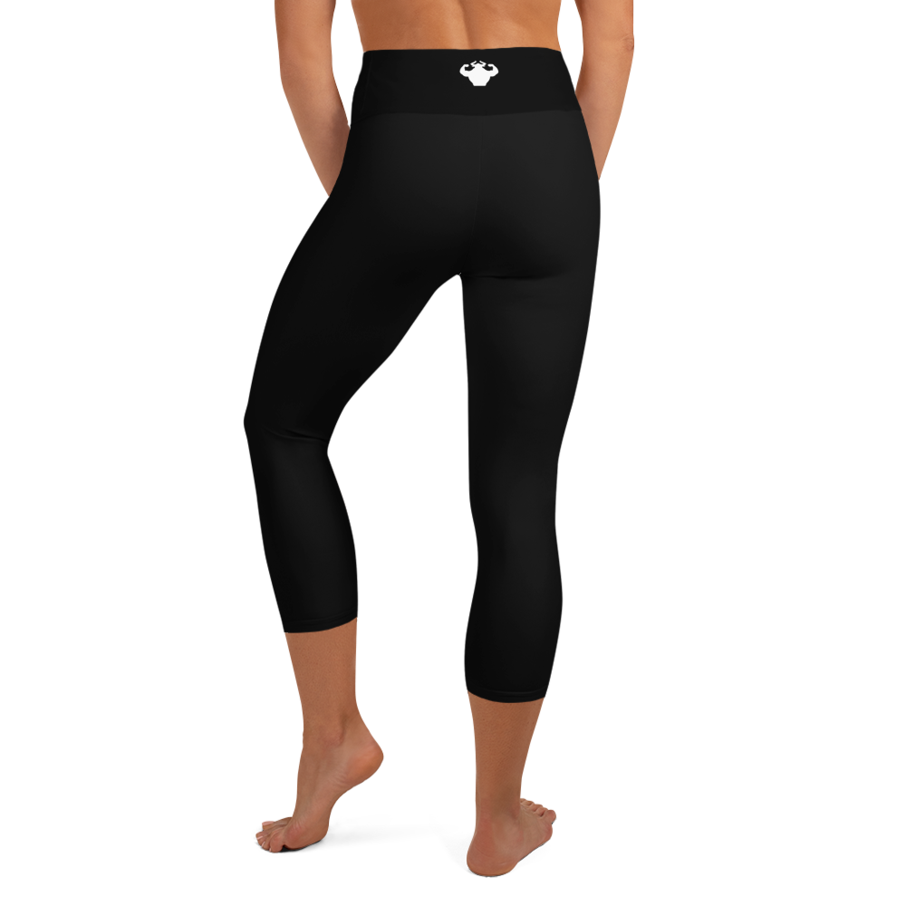 Black Yoga Capri Leggings - Strong and Humble Apparel