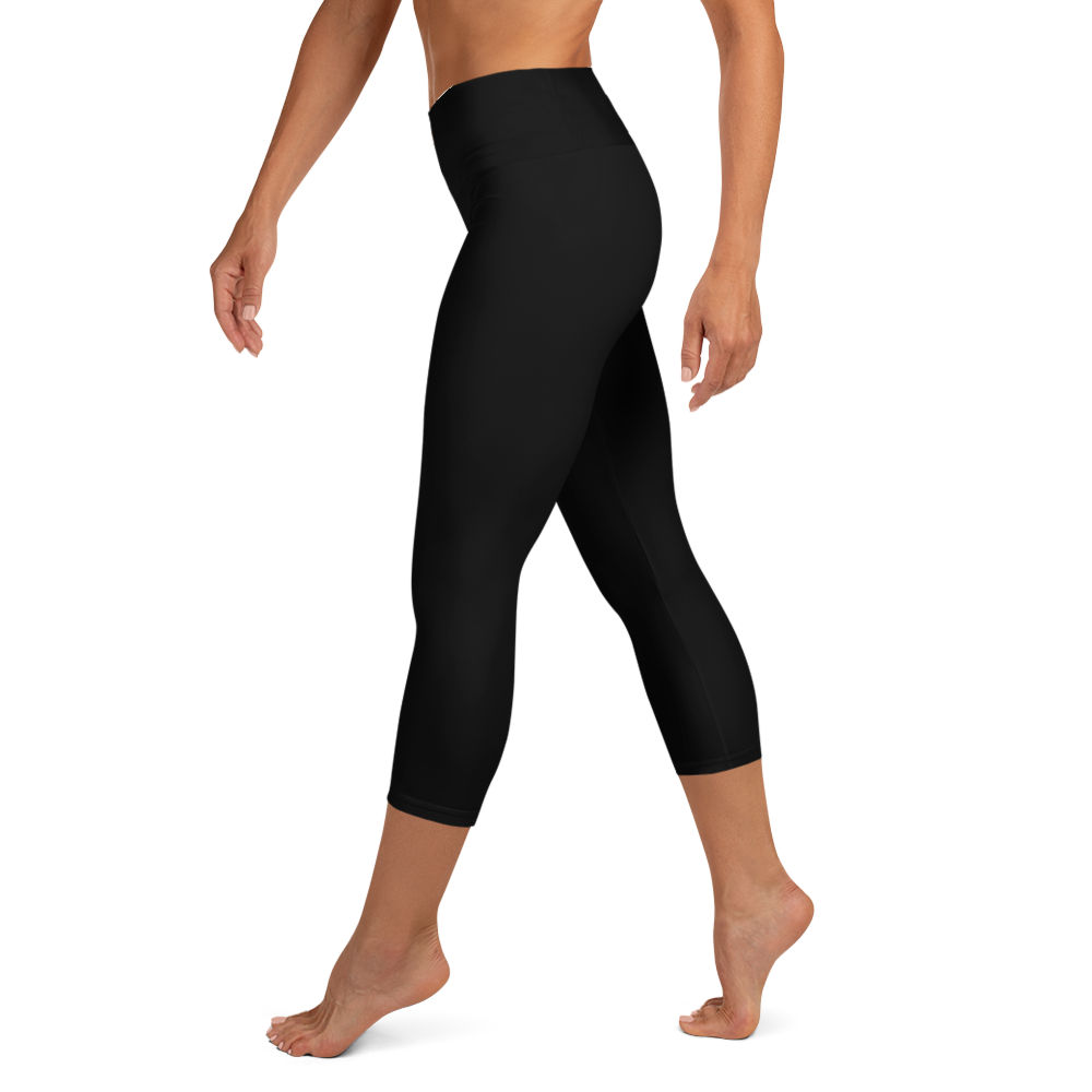 Black Yoga Capri Leggings - Strong and Humble Apparel