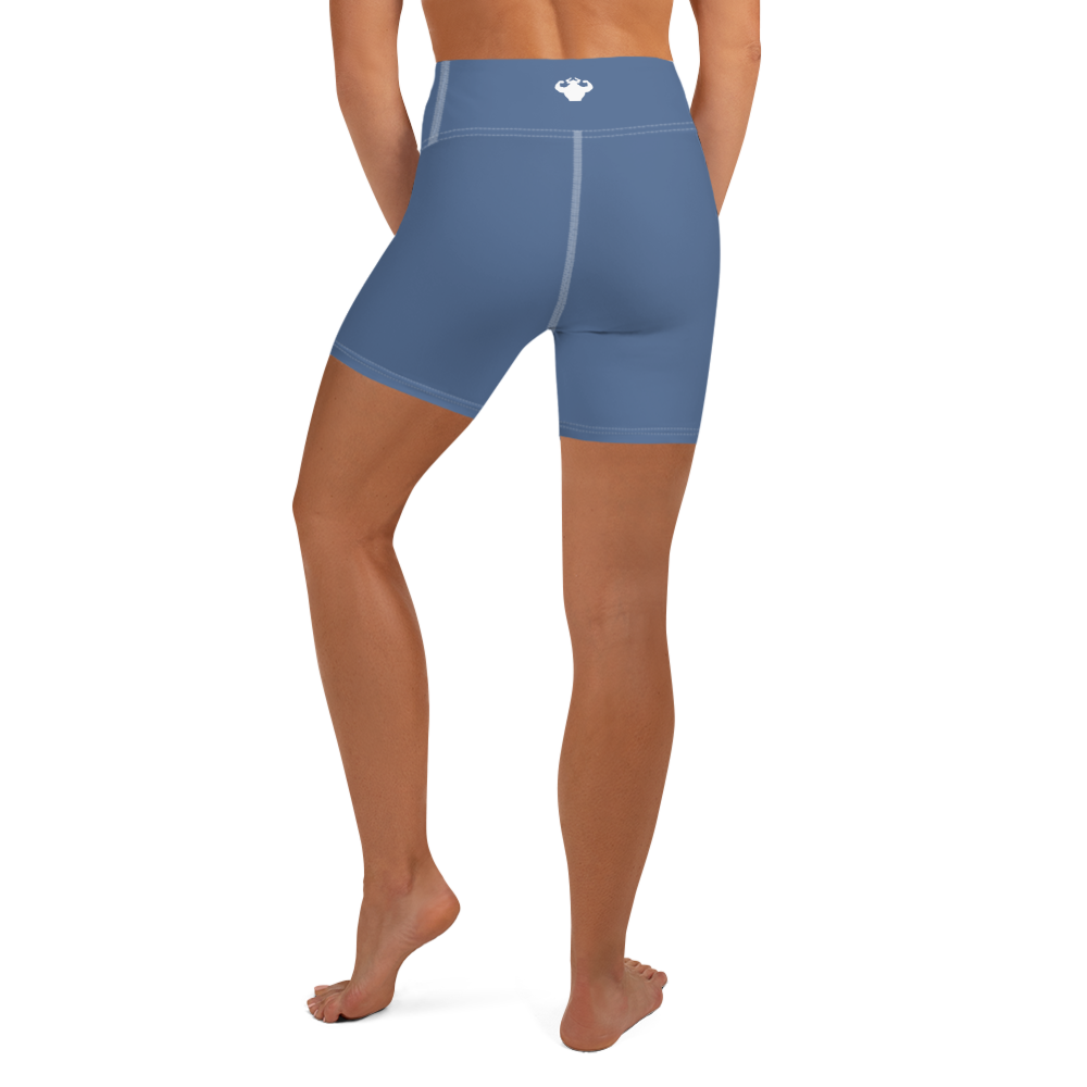 Kashmir Blue Yoga Shorts  - Strong and Humble Apparel