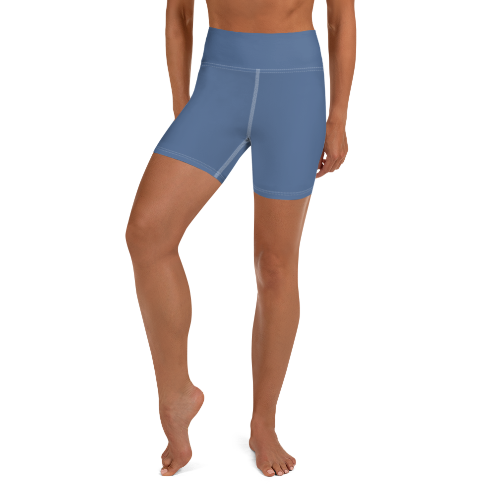 Kashmir Blue Yoga Shorts  - Strong and Humble Apparel