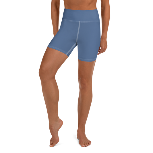 Kashmir Blue Yoga Shorts  - Strong and Humble Apparel