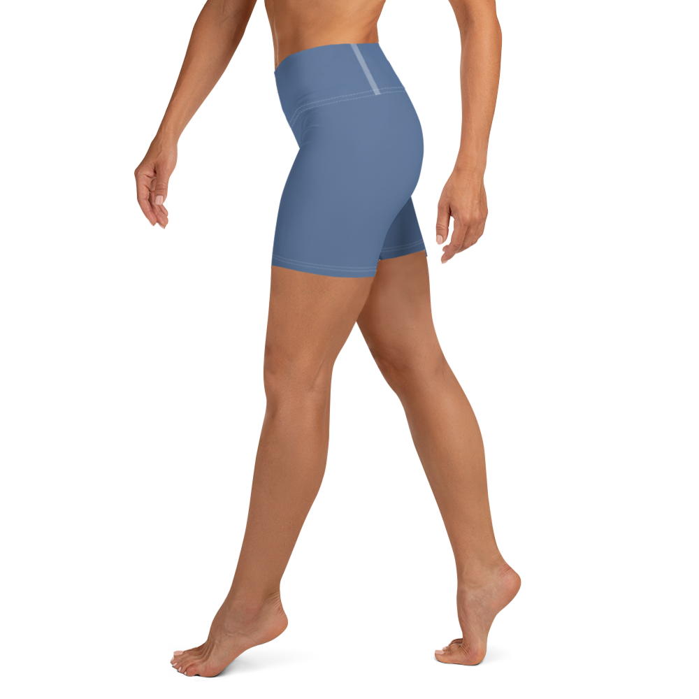 Kashmir Blue Yoga Shorts  - Strong and Humble Apparel
