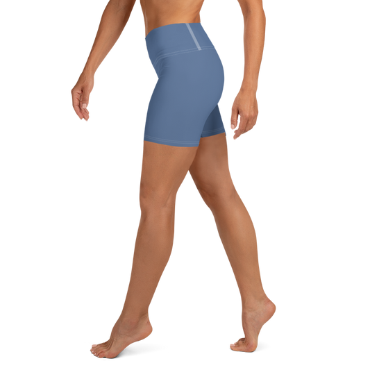 Kashmir Blue Yoga Shorts  - Strong and Humble Apparel