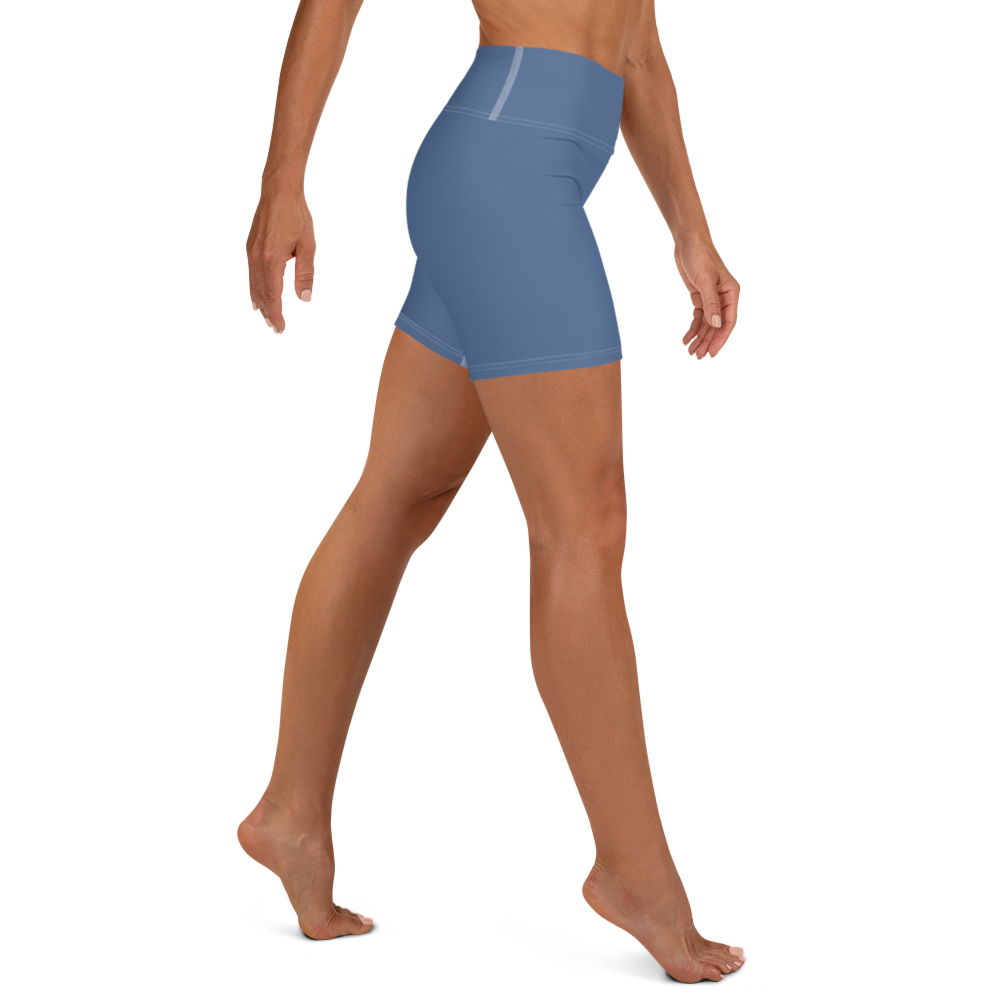 Kashmir Blue Yoga Shorts - Strong and Humble Apparel