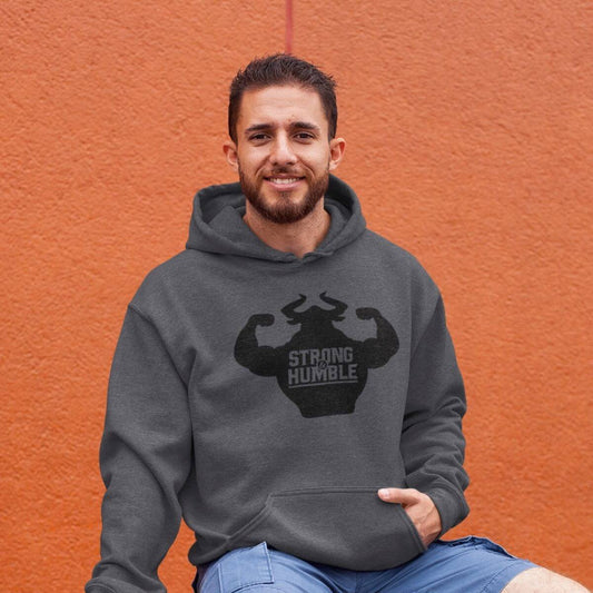 Classic Strong and Humble Men's Dark Heather Grey Hoodie Hoodie - Strong and Humble Apparel