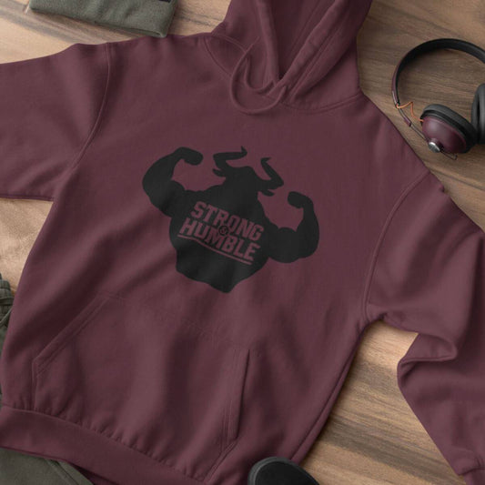 Classic Strong and Humble Men's Maroon Hoodie Hoodie - Strong and Humble Apparel