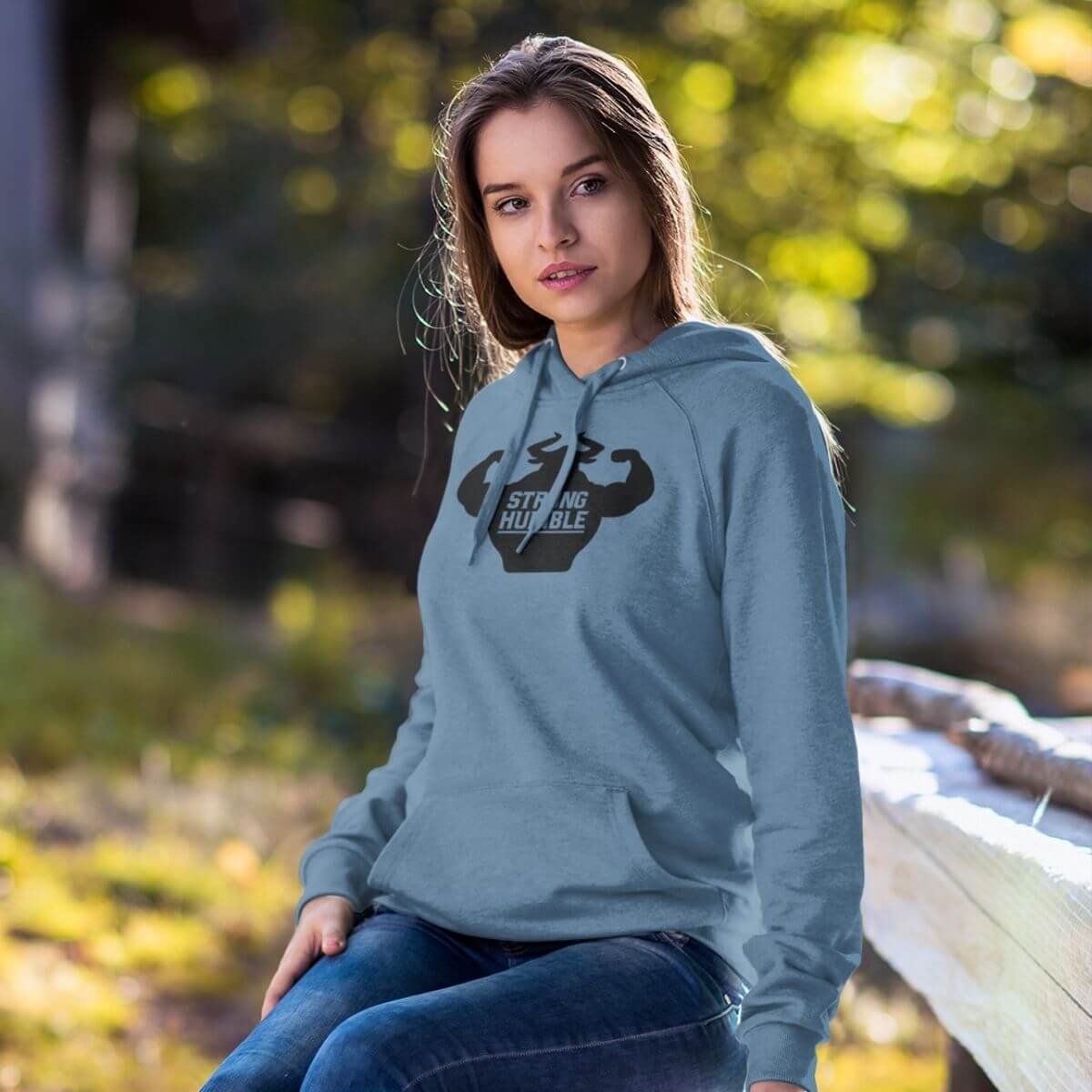 Classic Strong and Humble Women's Indigo Blue Hoodie Hoodie - Strong and Humble Apparel