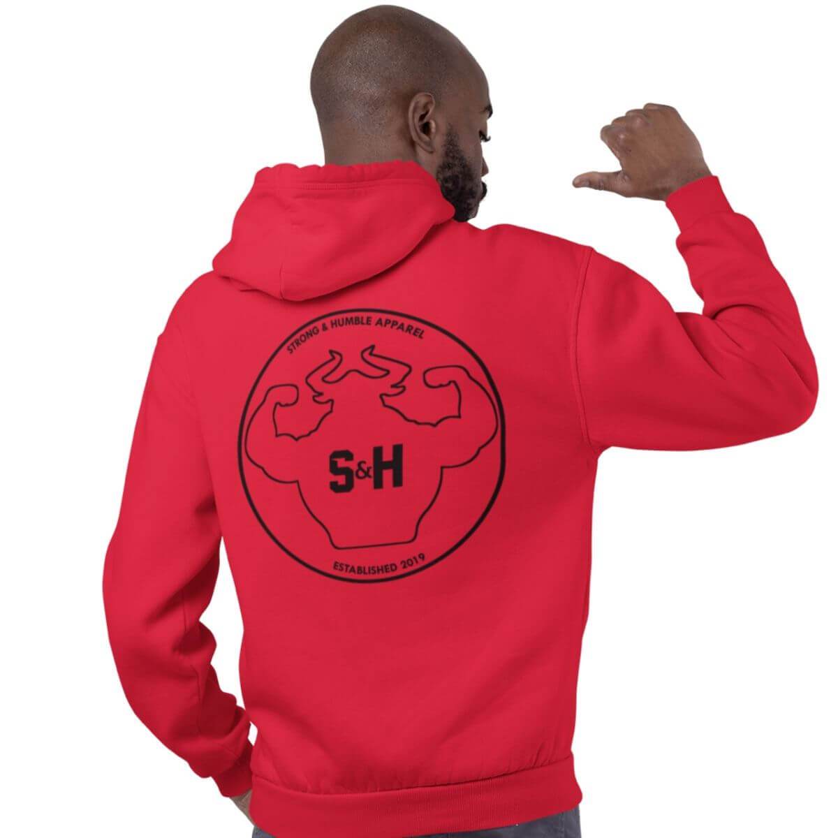 The Outline Men's Hoodie Hoodie - Strong and Humble Apparel