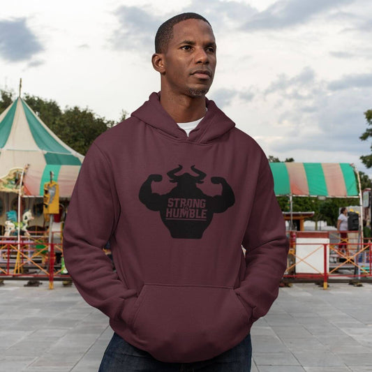 Classic Strong and Humble Men's Maroon Hoodie Hoodie - Strong and Humble Apparel