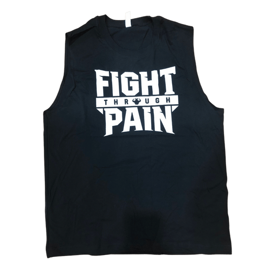 CLEARANCE - Fight Through Pain Men's Cotton Muscle Shirt Muscle Shirt - Strong and Humble Apparel