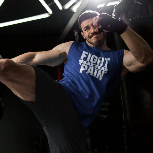 Fight Through Pain Men's Muscle Shirt Muscle Shirt - Strong and Humble Apparel