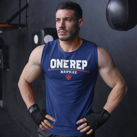 One Rep Repeat Men's Muscle Shirt Muscle Shirt - Strong and Humble Apparel
