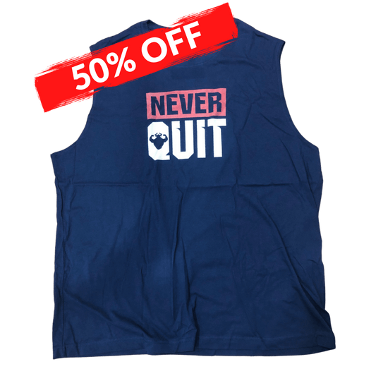 CLEARANCE - Never Quit Men's Cotton Muscle Shirt Muscle Shirt - Strong and Humble Apparel