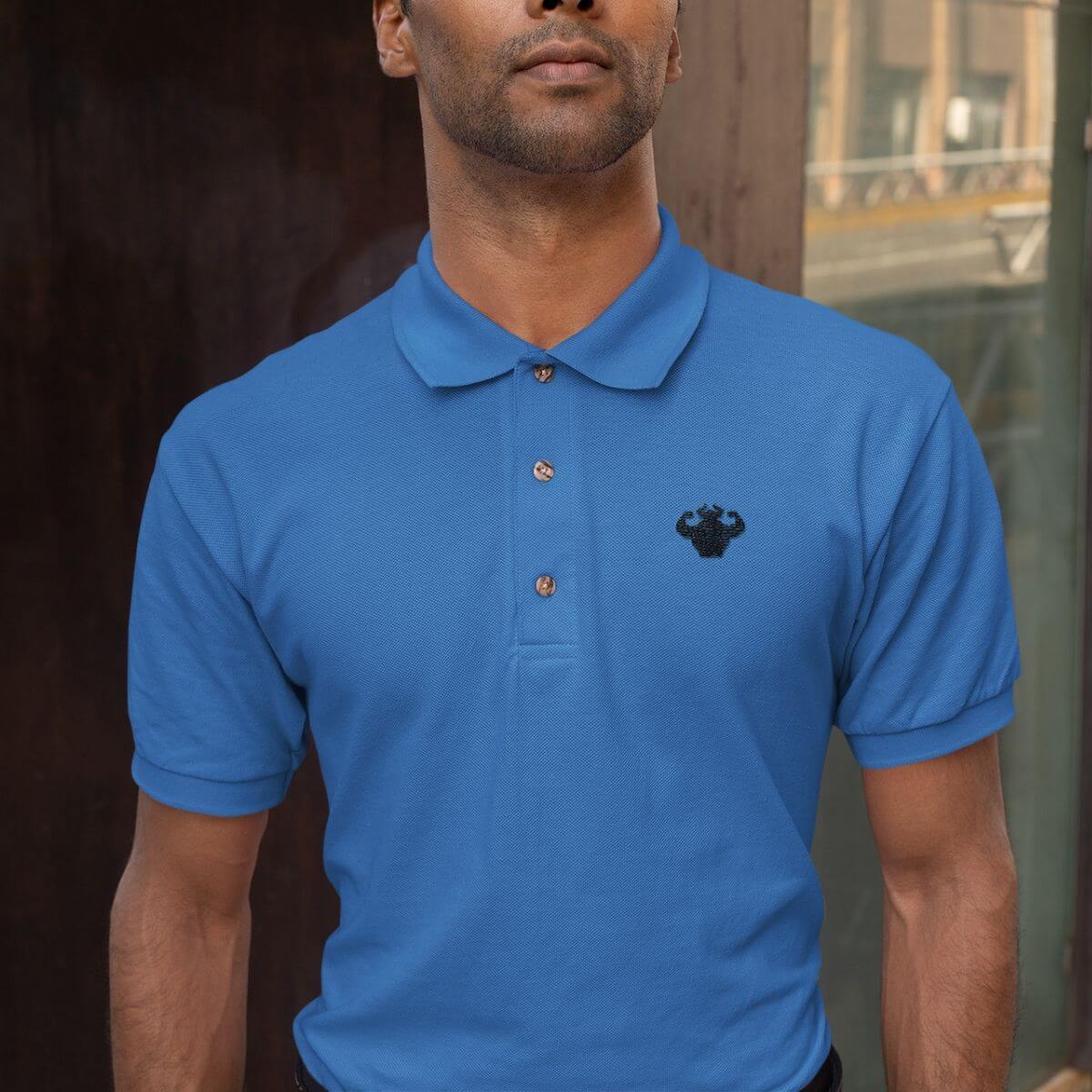 Polo shirts with logo clearance embroidered