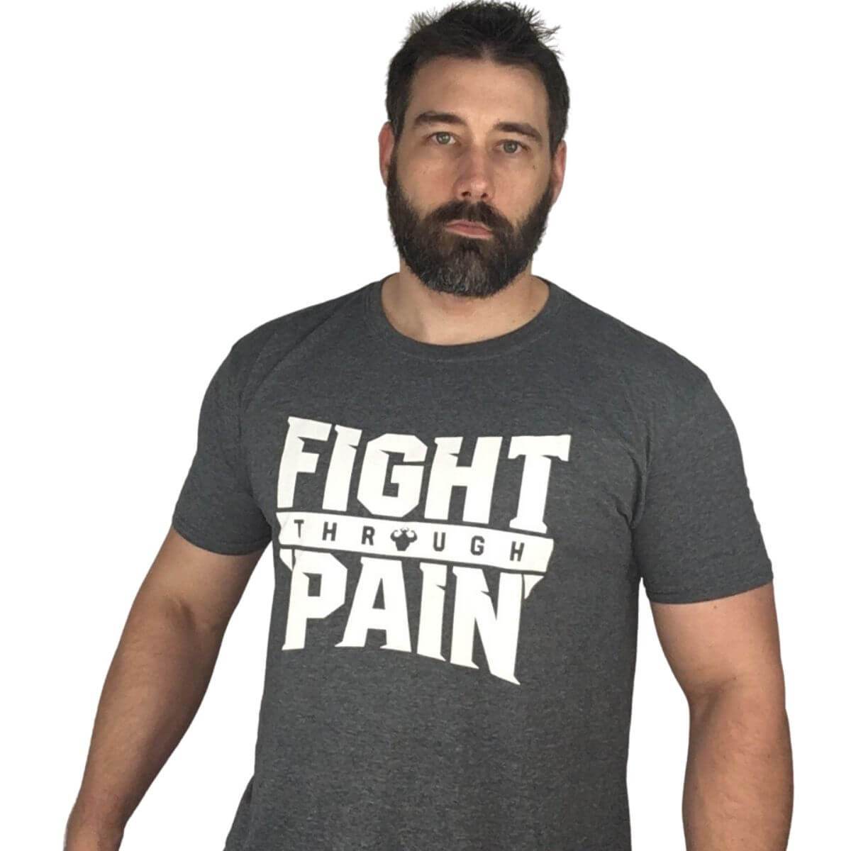 Fight Through Pain Men's T-shirt T-shirt - Strong and Humble Apparel