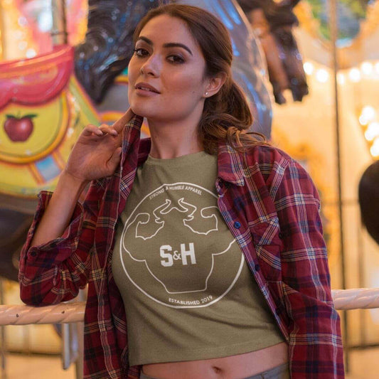 The Outline Crop Top T-shirt - Strong and Humble Apparel