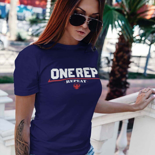 One Rep Repeat Women's T-Shirt T-shirt - Strong and Humble Apparel
