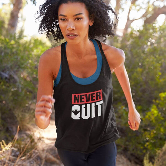 Womens Never Quit Tank Top Tank - Strong and Humble Apparel