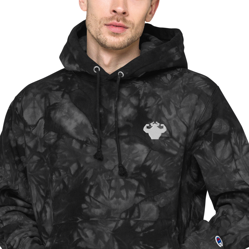 NEW Embroidered Minimal Logo Tie-Dye Hoodie  - Strong and Humble Apparel