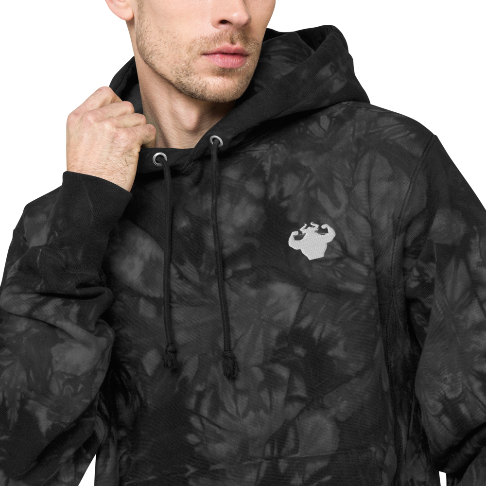 NEW Embroidered Minimal Logo Tie-Dye Hoodie - Strong and Humble Apparel