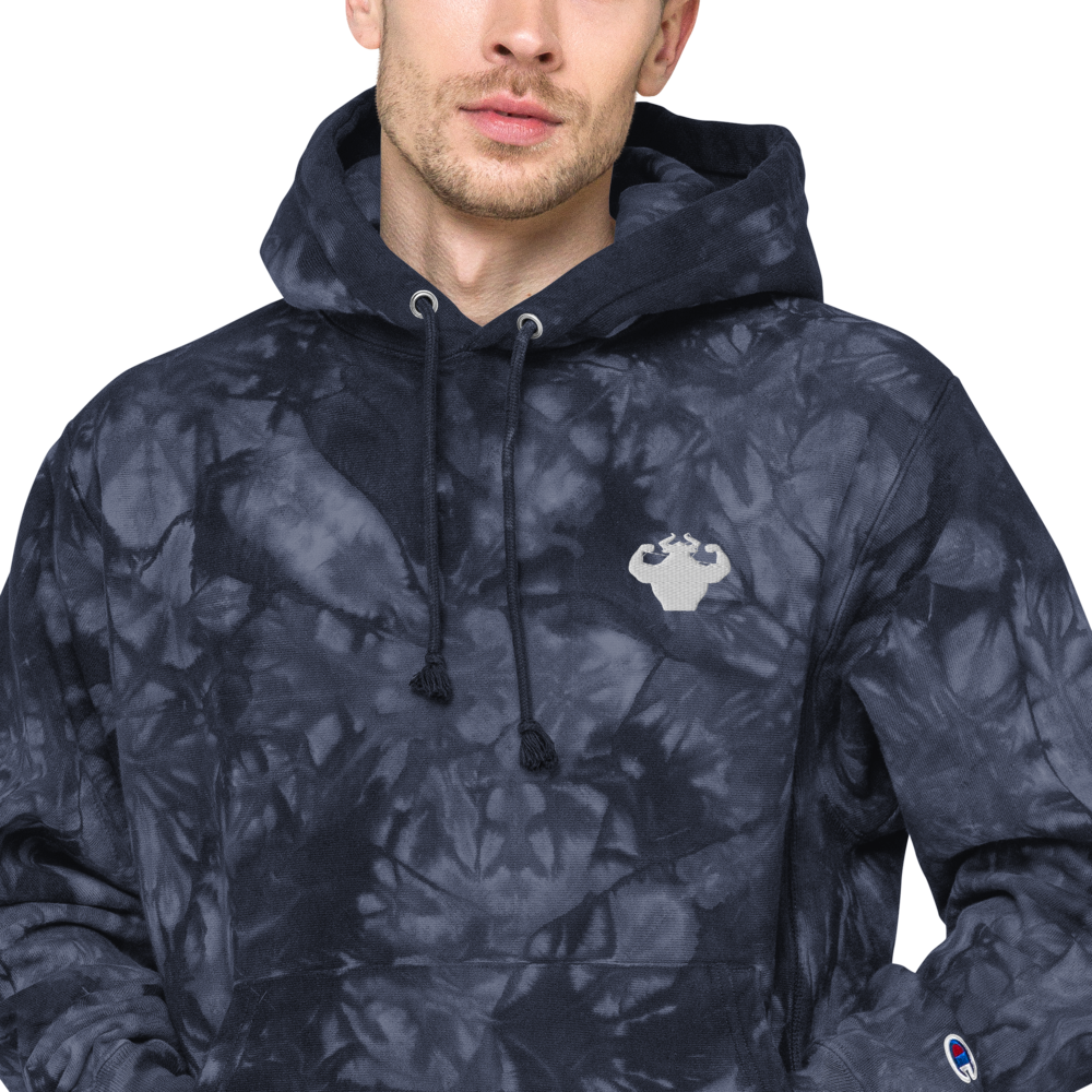 NEW Embroidered Minimal Logo Tie-Dye Hoodie - Strong and Humble Apparel