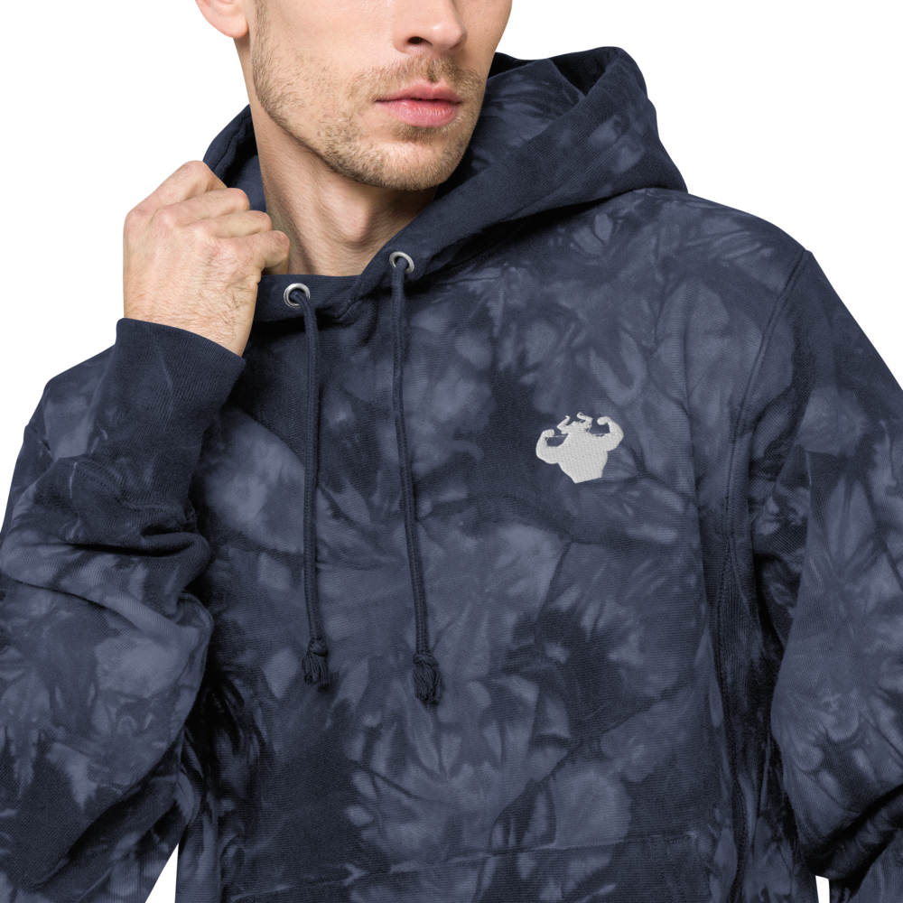 NEW Embroidered Minimal Logo Tie-Dye Hoodie  - Strong and Humble Apparel