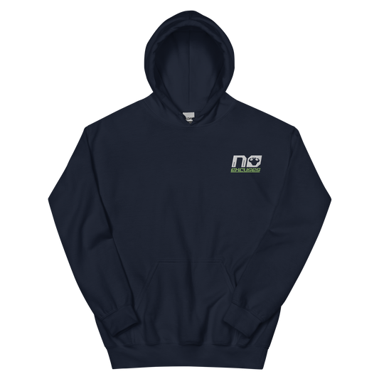 No Excuses Embroidered Logo Hoodie  - Strong and Humble Apparel