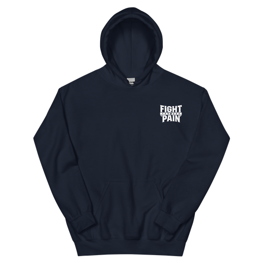 Fight Through Pain Embroidered Logo Hoodie - Strong and Humble Apparel
