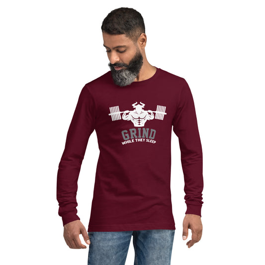 Grind While They Sleep Long Sleeve Tee  - Strong and Humble Apparel